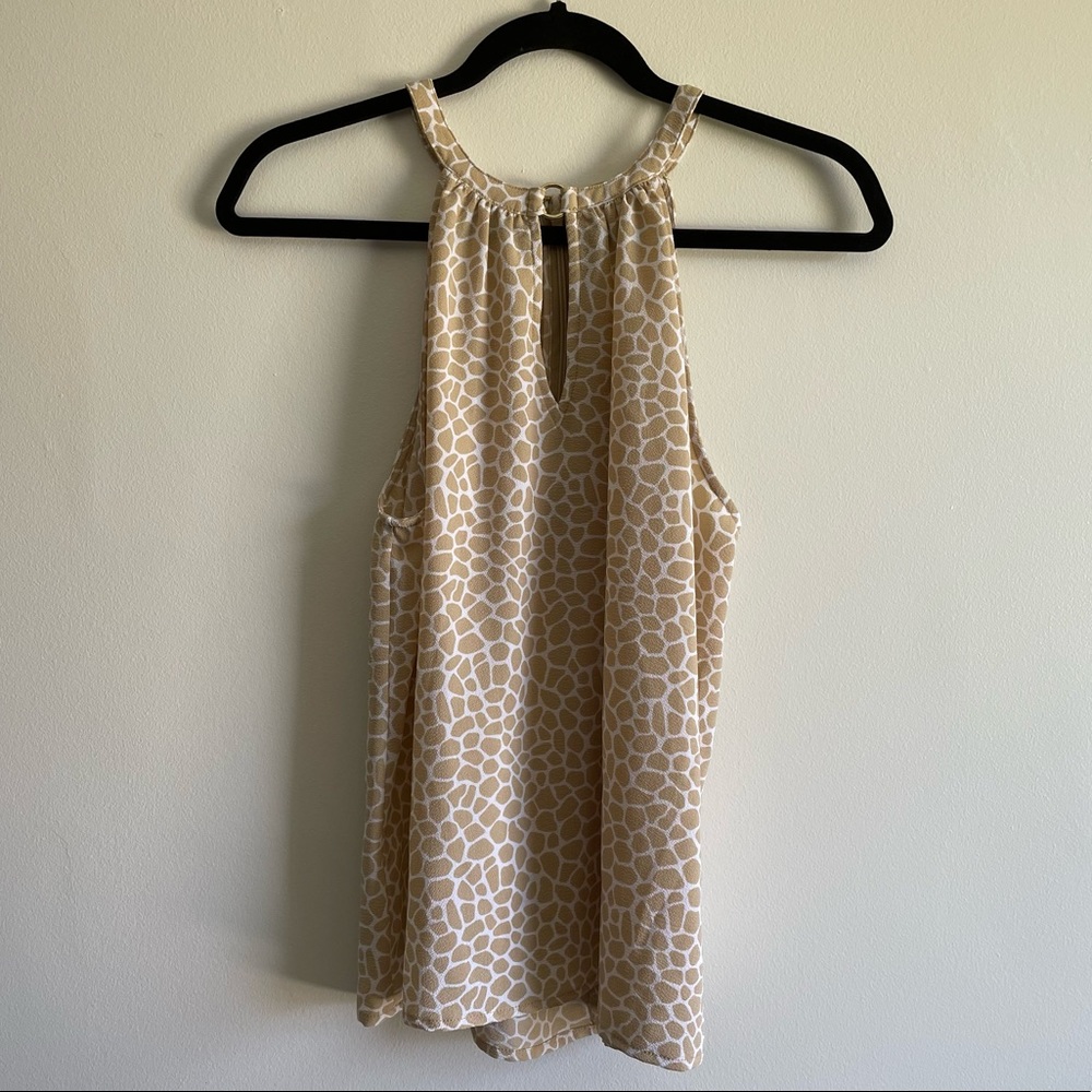 Michael Kors Giraffe Printed Halter Top Size Medium